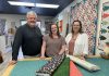 Tim, Jocelyn, and Sheila Shauf at Sheila and Jocelyn's quilt store Quiltiful in Bobcaygeon. The Shauf family is sharing Jocelyn's cancer journey as part of the Ross Memorial Hospital (RMH) Foundation's 2024 "Hopeful Moments" holiday appeal in support of the Lindsay hospital. (Photo courtesy of RMH Foundation)