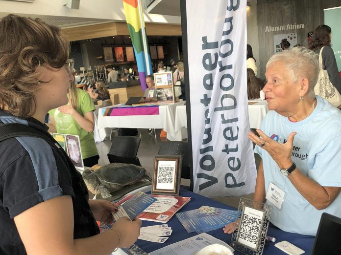 Volunteer Peterborough at the Trent University Volunteer Fair on September 11, 2024. A $12,000 grant from The Commonwell Mutual Insurance Group will help the not-for-profit organization raise awareness of its volunteer match-making service that was founded by Lois Tuffin in 2023. (Photo: Volunteer Peterborough / Facebook)