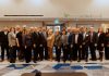 Peterborough County Warden Bonnie Clark (middle of front row, in light brown jacket) with members of the Eastern Ontario Wardens' Caucus (EOWC) along with Ontario government cabinet members and MPPs at EOWC's annual inaugural meeting in Kingston on January 9 and 10, 2025, when Clark was acclaimed as EOWC chair and Prince Edward County Mayor Steve Ferguson was elected as vice-chair. (Photo courtesy of EOWC)