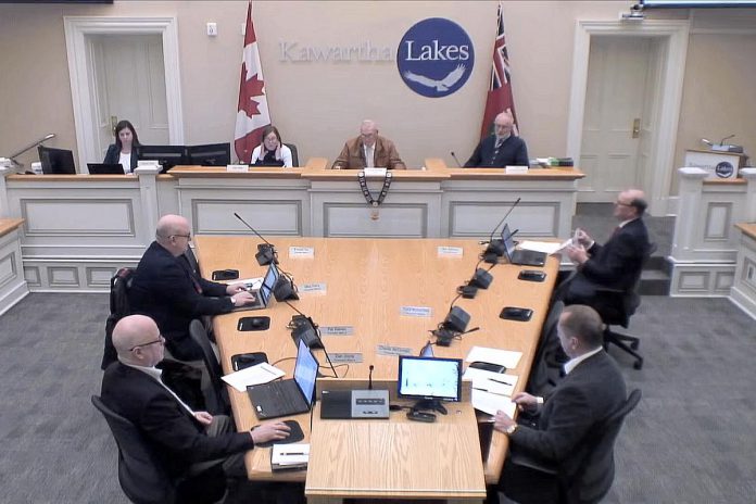 As a special council meeting on January 14, 2025, City of Kawartha Lakes council approved holding a by-election on Thursday, April 10 to fill the vacant Ward 5 seat on council, with internet voting as the alternative voting method. (kawarthaNOW screenshot)