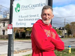 Mike Hannah hasn't let a life-long movement disorder slow him down. Born with cerebral palsy, the one-time client of Five Counties Children's Centre credits the centre for helping him to hit the ground running. After being introduced to competitive sports in 1981, the Kawartha Lakes resident went on to win dozens of medals at regional, provincial, and national track-and-field competitions over the next 20 years. He was inducted into the Lindsay and District Sports Hall of Fame in 2016. (Photo courtesy of Five Counties Children's Centre)