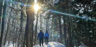 The winter edition of the Hike Haliburton Festival returns to the Haliburton Highlands for the weekend of February 1 and 2, 2025. Registration is now open for free guided hikes led by passionate local guides, while local outfitters will have paid excursions available to be booked throughout the weekend. (Photo courtesy of Hike Haliburton)