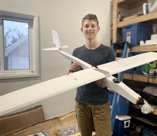 When he's not building furniture and other wood products to sell through his business Cutting Edge Woodworking, 15-year-old Millbrook entrepreneur Isaiah Jalsevac builds custom remote-controlled airplanes. Hoping to work as a pilot or in aerospace or aerodynamic engineering, he is entering his project on ground effect vehicles into the Peterborough Regional Science Fair with his goal to qualify for the Canada-Wide Science Fair being held this spring in Fredericton, New Brunswick. (Photo: Cutting Edge Woodworking / Facebook)