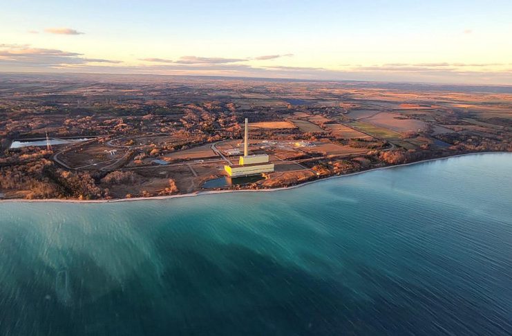 The Ontario government is exploring the potential of building a nuclear power plant at Ontario Power Generation's Wesleyville site west of the Town of Port Hope. Construction of an oil-fired power generation plant in the 1970s was never completed. (Photo: Ontario Power Generation)