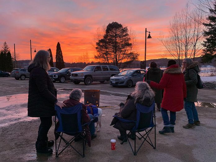 Participants in the March 2023 "Sleeping in Cars" fundraiser for Places for People at Head Lake Park in Haliburton. The event, which returns on March 21, 2025, invites community members to experience what it is like to sleep in a vehicle and to raise funds to support affordable rental housing in Haliburton County. (Photo: Places for People)