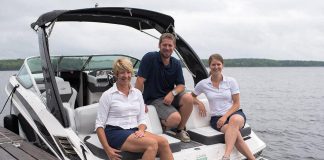 Carly Poole, Jay Poole, and Debbie Poole of the family-owned Buckeye Marine in Bobcaygeon are among the inductees for the Junior Achievement of Northern and Eastern Ontario's third annual Kawartha Lakes Business Hall of Fame. (Photo: Buckeye Marine)