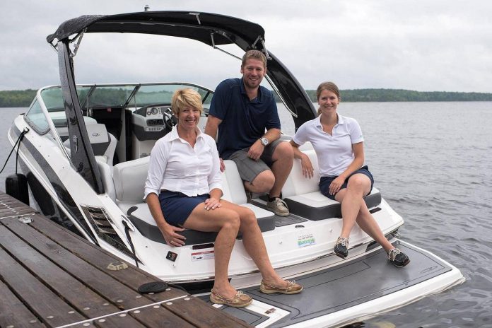 Carly Poole, Jay Poole, and Debbie Poole of the family-owned Buckeye Marine in Bobcaygeon are among the inductees for the Junior Achievement of Northern and Eastern Ontario's third annual Kawartha Lakes Business Hall of Fame. (Photo: Buckeye Marine)