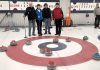 Team Fox celebrating their rare eight-ender at Omemee Curling Centre on December 30, 2024. Pictured are Neil Rossen, Annie Stovell, Tom Bent, and Ron Fox. (Photo courtesy of Ron Fox)