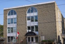 Located at 310 Division Street, Cobourg's new homeless shelter includes a warming/cooling room and laundry, washroom and shower, and dining facilities on the first floor, 35 emergency shelter beds on the second and third floors, and 10 transitional housing units on the fourth floor. (Photo: Northumberland County)