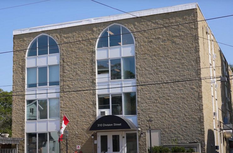 Cobourg's homeless shelter at 310 Division Street opened in late 2024 with a warming/cooling room and laundry, washroom and shower, and dining facilities on the first floor, 35 emergency shelter beds on the second and third floors, and 10 transitional housing units on the fourth floor. (Photo: Northumberland County)