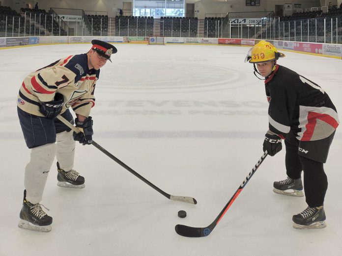 Members of Cobourg Police Service and Cobourg Fire Department will face off for the second annual "Battle of the Badges" hockey game at the Cobourg Community Centre on March 1, 2025 to raise funds for Big Brothers Big Sisters of South-West Durham and Northumberland. (Photo: Town of Cobourg)