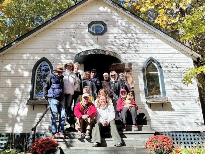 Year-round and seasonal residents have come together to form the Hiawatha Chapel Association and restore the Kawartha Park Chapel on the west side of Stoney Lake in Selwyn Township. The group recently received its charitable organization status and is now aiming to raising $125,000 to begin restoration of the heritage property in spring 2025. (Photo courtesy of Hiawatha Chapel Association)