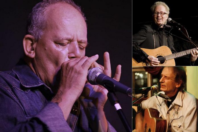 The annual "Blue Valentine" show is a tribute by local musicians to the music of the late Peterborough singer-songwriter Willie P. Bennett. This year, "Blue Valentines" will also honour of the music of the late Peterborough singer-songwriters Cris Cuddy and Joe Hall. Emceed by "Washboard Hank" Fisher, the show runs on Saturday afternoon at Jethro's Bar + Stage in downtown Peterborough. (kawarthaNOW collage)