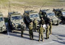 The Domestic Response Squadron of the 31 Canadian Brigade Group of the Canadian Army Reserve from London, Ontario participating in a training exercise in the Municipality of Chatham-Kent in April 2023. (Photo: 31 Canadian Brigade Group / Facebook)