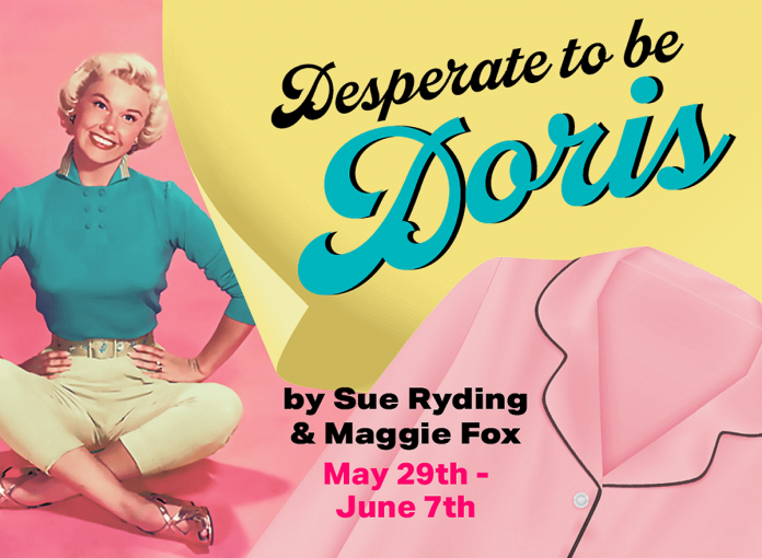 To kick off its 22nd season featuring 10 mainstage shows, Globus Theatre in Bobcaygeon is presenting the Canadian premiere of "Desperate to be Doris", by the British comedy duo Sue Ryding and Maggie Fox, from May 29 to June 7, 2025. The professional theatre company is looking for local singers of all ages and experience to participate in a community choir for the show, which features hit songs of Doris Day. (Graphic: Globus Theatre)