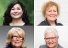 Four female leaders in Peterborough (left to right, top and bottom: Maryam Monsef, Kim Dolan, Bonnie Clark, and Joy Lachica) share what International Women's Day means to them and why it's imperative to accelerate action towards gender equality in 2025. (kawarthaNOW collage of supplied photos)