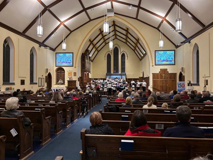 "Mozart to the Moon" will be performed at All Saints' Anglican Church in Peterborough on March 7, 2025 in celebration of the church's 150th anniversary. The concert features the Peterborough Symphony Orchestra's principal string players and principal clarinetist, and will be emceed by the orchestra's music director Michael Newnham. (Photo: All Saints' Anglican Church)