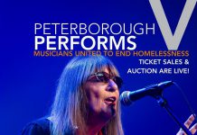 Gailie Young of Rick 'n' Gailie's Peterborough All-Star Band, one of 14 musical acts performing on two stages at Showplace Performance Centre on March 26, 2025 for the fifth Peterborough Performs - Musicians United Against Homelessness benefit concert. Tickets are still available for the event, and a virtual auction featuring more than 40 items up for bid is also now live. Proceeds from the event and the virtual auction will help the United Way Peterborough & District support agencies providing shelter and homelessness relief. (Graphic: United Way Peterborough & District)