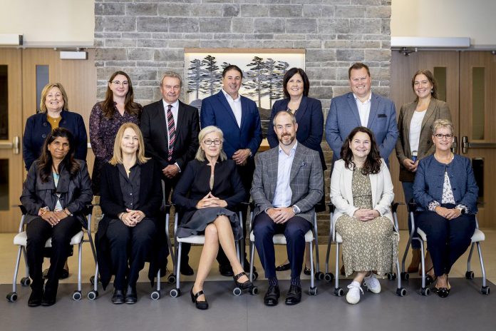 The Peterborough Regional Health Centre (PRHC) Foundation's 2025 volunteer board including (back, left to right) Linda Skilton, Leah Koehler, Robert Gibson, Scott McDermott, PRHC Foundation president and CEO Lesley Heighway, Dan Moloney, PRHC president and CEO Dr. Lynn Mikula, and (front, left to right) Leanne McLaughlin, Seabourne Geale-Barker, Adair Ireland-Smith, Adam Burns, Tracy Culleton, and Jennifer Scates. Not pictured are board members Dr. Heather Cox, Michael Riseley, and Tom Weichel. (Photo courtesy of PRHC Foundation) The Peterborough Regional Health Centre (PRHC) Foundation's 2025 volunteer board including (back, left to right) Linda Skilton, Leah Koehler, Robert Gibson, Scott McDermott, PRHC Foundation president and CEO Lesley Heighway, Dan Moloney, PRHC president and CEO Dr. Lynn Mikula, and (front, left to right) Leanne McLaughlin, Seabourne Geale-Barker, Adair Ireland-Smith, Adam Burns, Tracy Culleton, and Jennifer Scates. Not pictured are board members Dr. Heather Cox, Michael Riseley, and Tom Weichel. (Photo courtesy of PRHC Foundation)