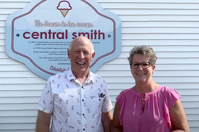 Jennifer Scates, pictured with husband Ian Scates, is a new member of the Peterborough Regional Health Centre (PRHC) Foundation board. Even though she has a full-time job running Central Smith Creamery in Selwyn Township, she is happy to volunteer her time on the board and is impressed by the knowledge and passion of her fellow board members. (Photo courtesy of Jennifer Scates)