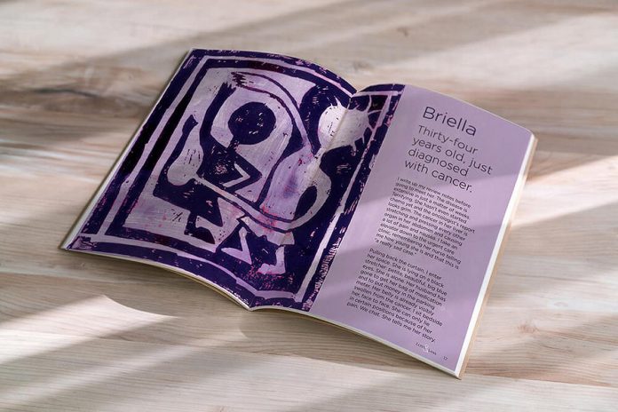 In 2022, Ramune Luminaire provided the artwork for "Love & Loss," a book by Jocelyn Brown about her 16-year career as an oncology palliative care nurse at the Princess Margaret Cancer Centre in Toronto. The drawings, prints, painting, and photo transfers were Luminaire's response to Brown's writing, sometimes illustrative and sometimes purely intuitive. All proceeds from the book support children at Camp Erin, a weekend bereavement camp in Toronto. (Photo courtesy of Jocelyn Brown)