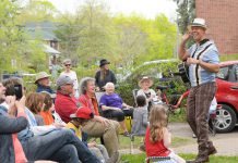 Beau Dixon performing during Peterborough's Artsweek 2023 at Porchapalooza, which featured live music performed by local musicians on neighbourhood porches. The Electric City Culture Council (EC3) has issued an open call for proposals for Artweek 2025, which runs from September 29 to October 5. (Photo: Julie Gagne)