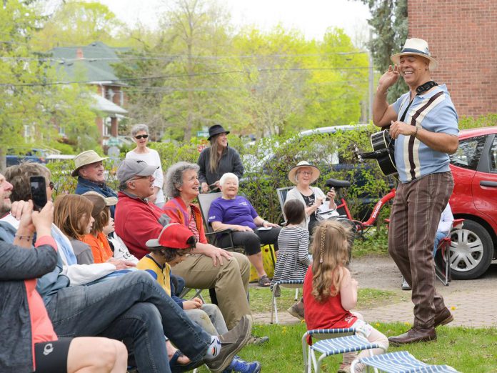 Beau Dixon performing during Peterborough's Artsweek 2023 at Porchapalooza, which featured live music performed by local musicians on neighbourhood porches. The Electric City Culture Council (EC3) has issued an open call for proposals for Artweek 2025, which runs from September 29 to October 5. (Photo: Julie Gagne) Beau Dixon performing during Peterborough's Artsweek 2023 at Porchapalooza, which featured live music performed by local musicians on neighbourhood porches. The Electric City Culture Council (EC3) has issued an open call for proposals for Artweek 2025, which runs from September 29 to October 5. (Photo: Julie Gagne)