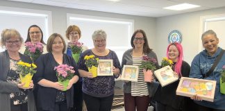 Lucy Roda (right), owner and Roda's Kitchen in Cobourg, and her team recently baked and decorated hundreds of Easter cookies in support of Community Care Northumberland's Meals on Wheels program, raising $5,800. (Photo: Community Care Northumberland / Facebook)
