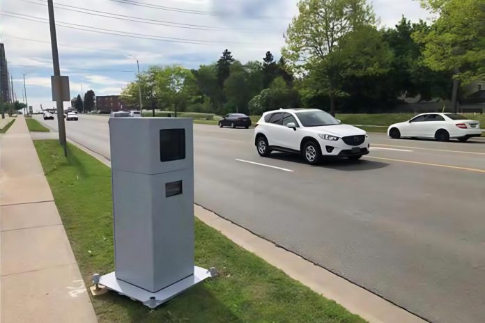 A mobile speed camera. (Photo: City of Peterborough staff report)