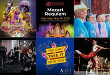 encoreNOW for May 5, 2025 features (from left to right, top and bottom) The Traveling Milburys, Peterborough Singers, The Plowboys, The Lowest of the Low, "You Can't Take It With You", and "Alice in Wonderland". (kawarthaNOW collage)