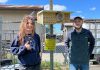 Fleming College students are assisting a research project that is evaluating whether "bee hotels," which are human-constructed structures that offer nesting spaces for solitary native bee species, have a net-positive impact on native bees. Three bee hotel designs are being tested in public parks, community food gardens, and pollinator gardens across the City of Kawartha Lakes. (Photo: Fleming College)