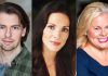 Ephraim Ellis, Elana Post, and Sarah Quick star in the Canadian premiere of the British musical comedy "Desperate to be Doris" at Globus Theatre in Bobcaygeon from May 29 to June 7, 2025, which also features a community chorus of local residents who will perform the songs of Doris Day. (kawarthaNOW collage of supplied photos)