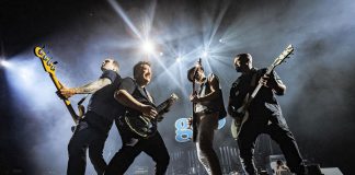 Canadian punk rock band Gob performing at Toronto's Scotiabank Arena on January 30, 2025 at the final show of Canadian rock band Sum 41's farewell tour. (Photo: Renegade Rock Photography)