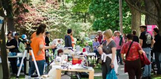 First held in 1990, the Great Gilmour Street Garage Sale takes place on the Saturday following the Victoria Day weekend, with residents along the entire length of Gilmour Street as well as neighbouring streets participating in the popular event. (Photo: Linda McIlwain)