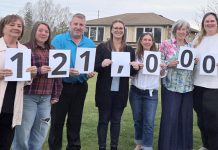 Members of the Handbags for Hospice committee celebrate the $121,000 that the April 10 event raised in support of Community Care Northumberland's hospice services offered at Ed's House in Northumberland County. (Photo: Ed's House Northumberland Hospice Care Centre)