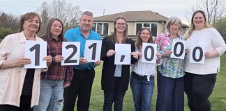 Members of the Handbags for Hospice committee celebrate the $121,000 that the April 10 event raised in support of Community Care Northumberland's hospice services offered at Ed's House in Northumberland County. (Photo: Ed's House Northumberland Hospice Care Centre)