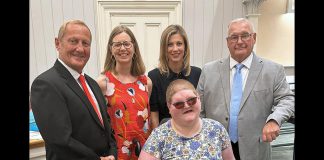 The late Kathryn Peeters pictured in June 2023 holding her Barbara McArthur Award of Distinction from the City of Kawartha Lakes, along with city councillor Charlie McDonald, kawartha Lakes Accessibility Advisory Committee chair Diane Engelstad, Kawartha Lakes Inclusion, Equity, Diversity and Accessibility (IDEA) Partner Christine Briggs, and Mayor Doug Elmslie. A new Youth Accessibility Award, to be presented at the Accessibility Awareness Recognition Awards in 2026, will be named after Peeters. (Photo: City of Kawartha Lakes)