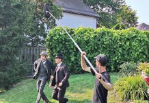 A scene for the 18th season of "Murdoch Mysteries" being filmed at 181 Perry Street in Cobourg on September 11, 2024. The production company is returning to Cobourg on May 26 and 27, 2025 to film scenes for the 19th season of the popular mystery drama series. (Photo: Experience Cobourg / Facebook)