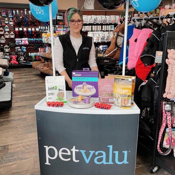 Both the Bancroft and Bobcaygeon Pet Valu stores regularly host demonstration days where customers can get more information about new products. (Photo courtesy of Nicole and Sean Courtney)