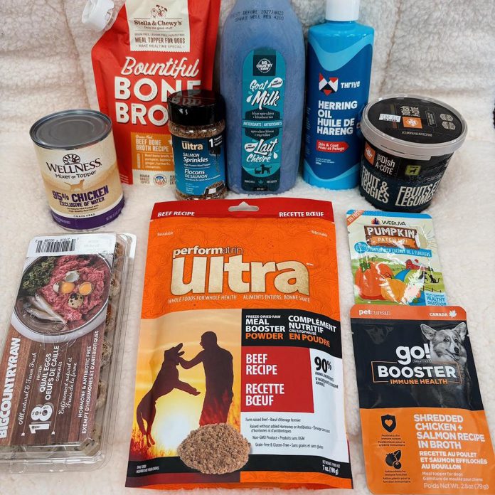 Both Pet Valu locations in Bancroft and Bobcaygeon are stocked with Canadian-made pet food and treat brands like Go, Crumps' Naturals, Acana, First Mate, and the popular Performatrin brands Prime, Ultra, Naturals, and Culinary. (Photo courtesy of Nicole and Sean Courtney)