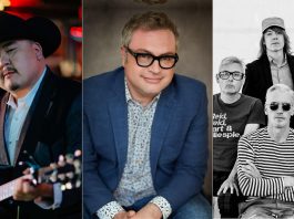 William Prince, Steven Page, and Sloan are three of the musical acts performing free-admission concerts during the 38th season of Peterborough Musicfest, which runs from June 28 to August 16, 2025. (kawarthaNOW collage)