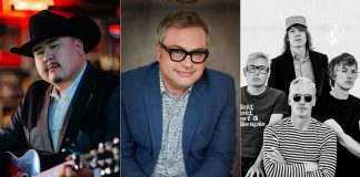 William Prince, Steven Page, and Sloan are three of the musical acts performing free-admission concerts during the 38th season of Peterborough Musicfest, which runs from June 28 to August 16, 2025. (kawarthaNOW collage)