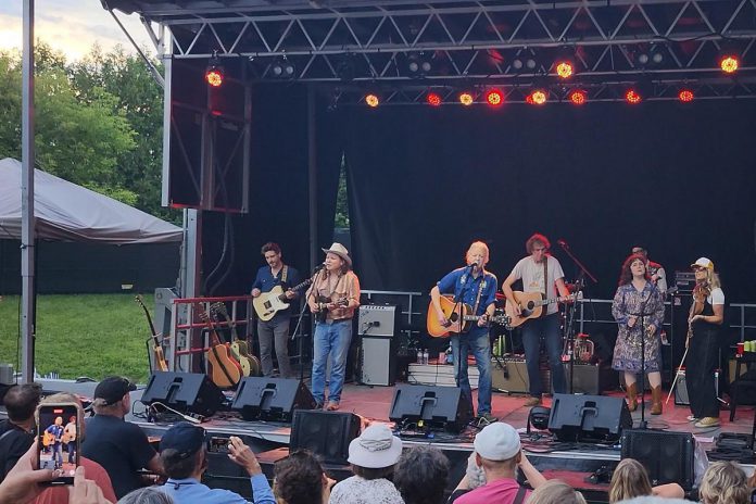Blue Rodeo's Greg Keelor was the Sunday evening headliner at the 2024 Peterborough Folk Festival, one of two remaining admission-free folk festivals in Ontario. With the goal of providing an audience for local talent, festival organizers always aim to have internationally renowned artists perform on the same stages as regional performers. (Photo courtesy of Peterborough Folk Festival)