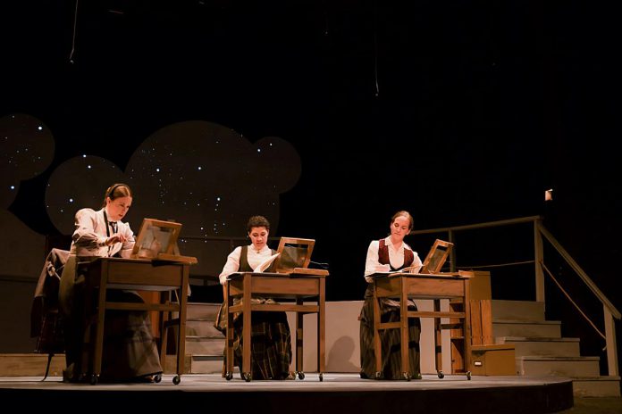 Lindsay Unterlander as Henrietta Leavitt, Lela Fox-Doran as Wiliamina Fleming, and Laura Lawson as Annie Cannon in the Peterborough Theatre Guild's production of "Silent Sky" by Lauren Gunderson, which ran from March 21 to April 5, 2025 at the Guild Hall in Peterborough's East City. The production won three awards and six honourable mentions at the Eastern Ontario Drama League (EODL) Full-Length Festival awards brunch on April 27 at The StoneHouse Hall in Peterborough. (Photo courtesy of Peterborough Theatre Guild) Lindsay Unterlander as Henrietta Leavitt, Lela Fox-Doran as Wiliamina Fleming, and Laura Lawson as Annie Cannon in the Peterborough Theatre Guild's production of "Silent Sky" by Lauren Gunderson, which ran from March 21 to April 5, 2025 at the Guild Hall in Peterborough's East City. The production won three awards and six honourable mentions at the Eastern Ontario Drama League (EODL) Full-Length Festival awards brunch on April 27 at The StoneHouse Hall in Peterborough. (Photo courtesy of Peterborough Theatre Guild)