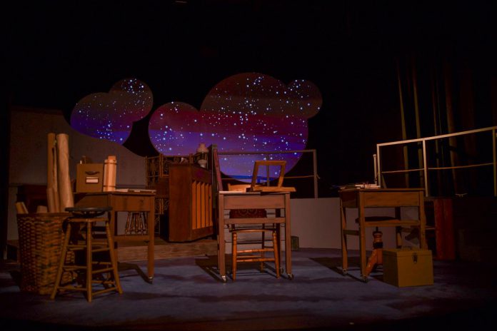 The set for the Peterborough Theatre Guild's production of "Silent Sky" by Lauren Gunderson, which ran from March 21 to April 5, 2025 at the Guild Hall in Peterborough's East City, won a set design award for David Geene, as well as a best visual presentation award for Esther Vincent, the production's lighting and projection designer. Actor Kevin O'Neill also won an award for his performance in the play. (Photo courtesy of Peterborough Theatre Guild)