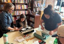 Port Hope's Furby House Books will be transported back in time on June 22, 2025 during a typewriter social led by Barb Brittain-Marshall. The snail-mail enthusiast will be bringing some of the typewriters in her large collection for participants to experiment with, or to write poems, letters, and songs. The drop-in event will run from 12 to 2 p.m. in celebration of International Typewriter Day on June 23. (Photo courtesy of Barb Brittain-Marshall)