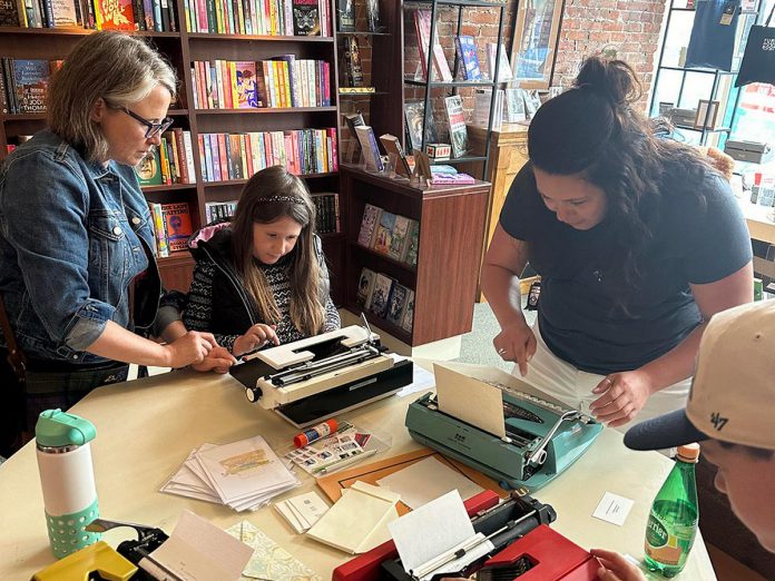 Port Hope's Furby House Books will be transported back in time on June 22, 2025 during a typewriter social led by Barb Brittain-Marshall. The snail-mail enthusiast will be bringing some of the typewriters in her large collection for participants to experiment with, or to write poems, letters, and songs. The drop-in event will run from 12 to 2 p.m. in celebration of International Typewriter Day on June 23. (Photo courtesy of Barb Brittain-Marshall) Port Hope's Furby House Books will be transported back in time on June 22, 2025 during a typewriter social led by Barb Brittain-Marshall. The snail-mail enthusiast will be bringing some of the typewriters in her large collection for participants to experiment with, or to write poems, letters, and songs. The drop-in event will run from 12 to 2 p.m. in celebration of International Typewriter Day on June 23. (Photo courtesy of Barb Brittain-Marshall)