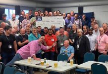 Members of 100 Men Kawartha Lakes gathered at the Fenelon Falls Legion on June 5, 2025, where they voted to donate over $10,000 to the Lindsay Agricultural Society, and $2,500 each to Lindsay Little Theatre and the Kinsmen Club of Lindsay. (Photo: 100 Men Kawartha Lakes)