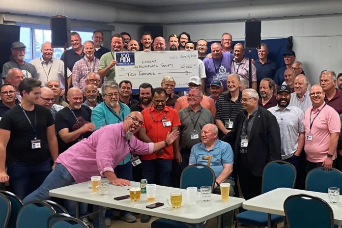 Members of 100 Men Kawartha Lakes gathered at the Fenelon Falls Legion on June 5, 2025, where they voted to donate over $10,000 to the Lindsay Agricultural Society, and $2,500 each to Lindsay Little Theatre and the Kinsmen Club of Lindsay. (Photo: 100 Men Kawartha Lakes) Members of 100 Men Kawartha Lakes gathered at the Fenelon Falls Legion on June 5, 2025, where they voted to donate over $10,000 to the Lindsay Agricultural Society, and $2,500 each to Lindsay Little Theatre and the Kinsmen Club of Lindsay. (Photo: 100 Men Kawartha Lakes)