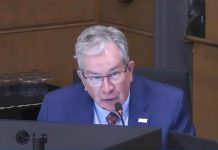 Mayor Jeff Leal at Peterborough city council's general committee meeting on June 2, 2025. The mayor recused himself during council's discussion of and voting on a joint inquiry report from the City of Peterborough's integrity commissioner Guy Giorno that concluded the mayor had intimidated councillor Alex Bierk and bullied councillor Joy Lachica. Council voted 7-3 in favour of councillor Gary Baldwin's motion against penalizing Mayor Leal for contravening the code of conduct, with only Bierk, Lachica, and councillor Keith Riel voting against the motion. (kawarthaNOW screenshot of City of Peterborough video)